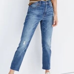 NWT Madewell High Rise Slim Crop Boyjean Sz 37 Petite